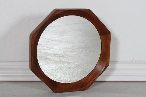 Dansk MøbeldesignOttekantet spejl af palisander