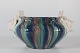 Danish CeramicArt Nouveau bowl with modeled faces